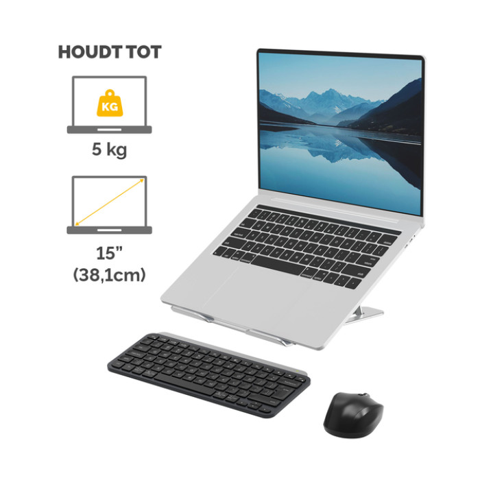 Laptopstandaard Fellowes Alumia zilver