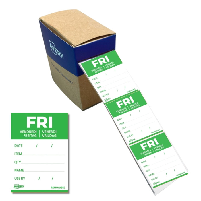 Etiket Avery HACCP vrijdag-groen 40x56mm 500 stuks