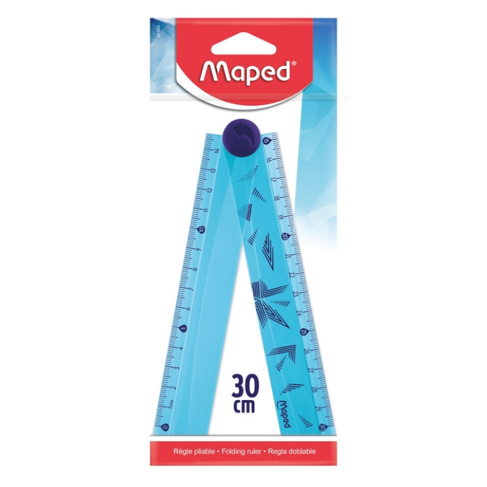 Liniaal Maped Arctic Vibes 30cm opvouwbaar blauw