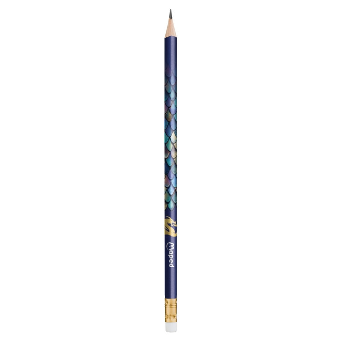 Potlood Maped Dragon HB met gum assorti 12 stuks