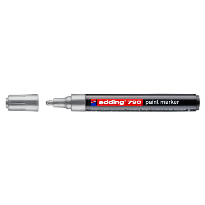 Paintmarker edding 790 op alcoholbasis 2-3mm zilver