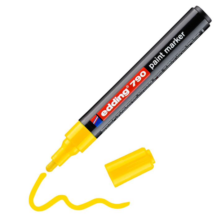 Paintmarker edding 790 op alcoholbasis 2-3mm geel