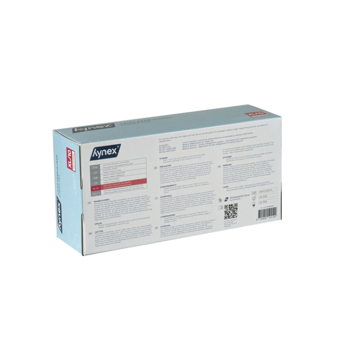 Handschoen Hynex latex XL wit 5gr 100 stuks