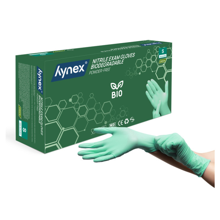 Handschoen Hynex nitril Bio S groen 3.5gr 100 stuks