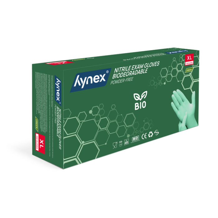 Handschoen Hynex nitril Bio XL groen 3.5gr 100 stuks
