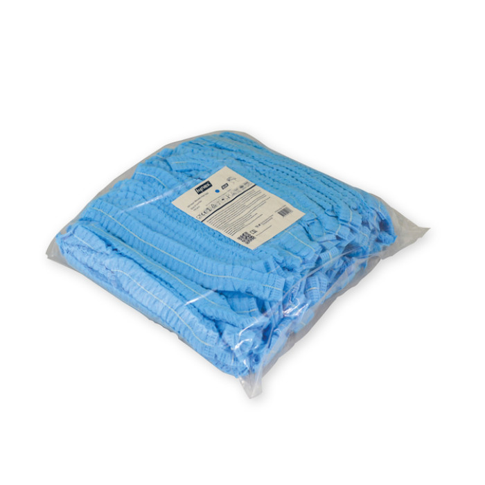 Haarnet Hynex clip non-woven blauw pp 100 stuks