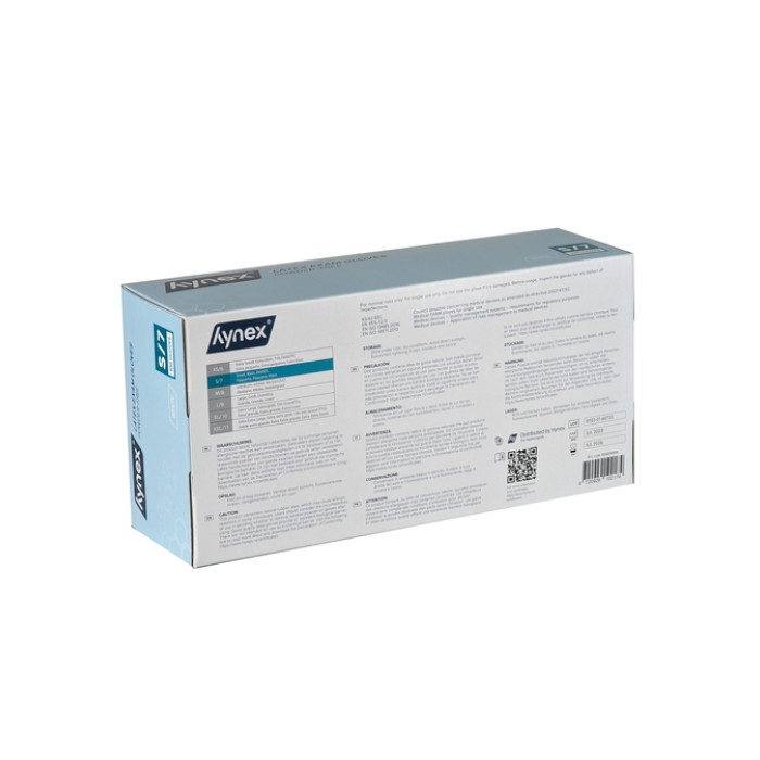 Handschoen Hynex latex S wit 5gr 100 stuks