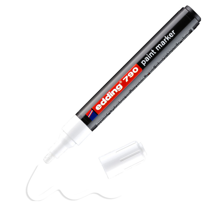 Paintmarker edding 790 op alcoholbasis 2-3mm wit