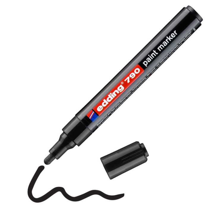 Paintmarker edding 790 op alcoholbasis 2-3mm zwart