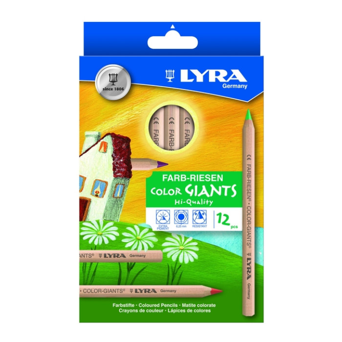 Kleurpotlood LYRA Color Giants Nature set à 12 kleuren