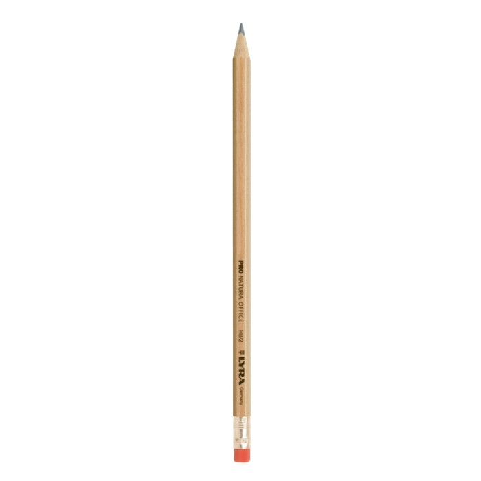 Potlood LYRA Pro Natura Office HB met gum set à 12 stuks grijs