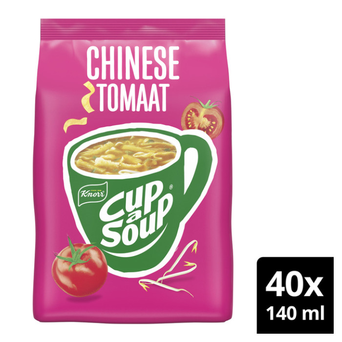 Cup-a-Soup Knorr machinezak Chinese tomaat 140ml