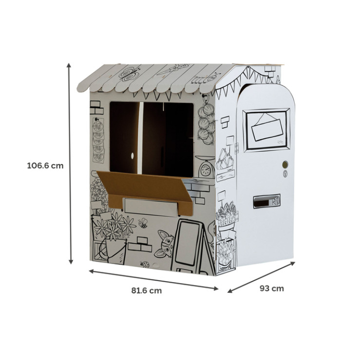 Kartonnen Marktkraam XL Bankers Box Play inkleurbaar