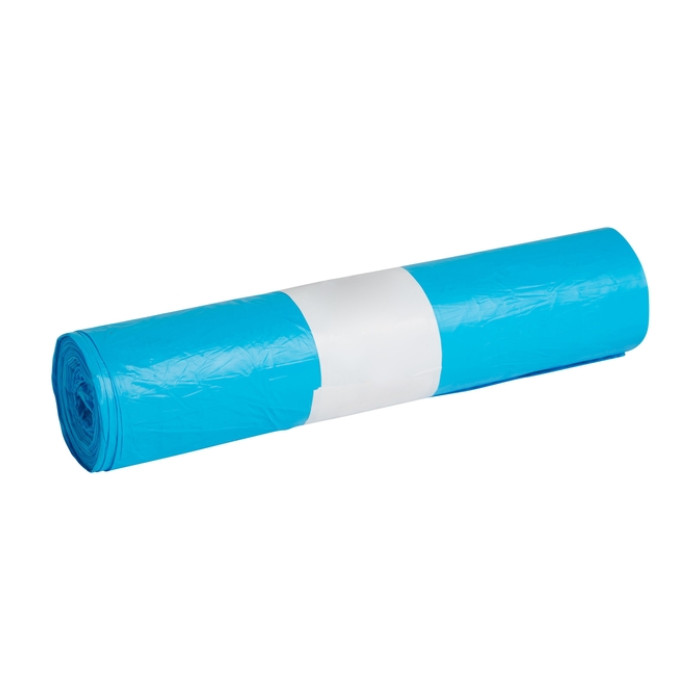 Afvalzak Propsac HDPE T23 58x100cm 70L blauw rol à 25 stuks