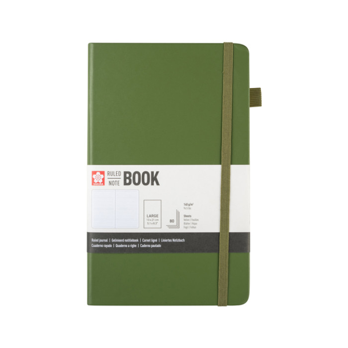 Notitieboek Sakura large 130x210mm lijn hard cover dennennaald