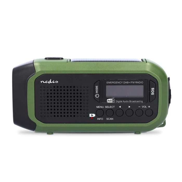 Noodradio Nedis DAB+ FM zonnepaneel