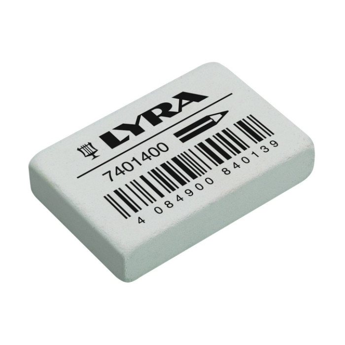 Gum LYRA India Rubber doos à 40 stuks wit
