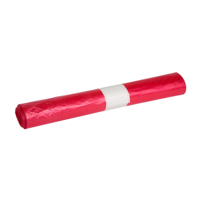 Afvalzak Propsac HDPE T25 70x110cm 120L rood rol à 20 stuks