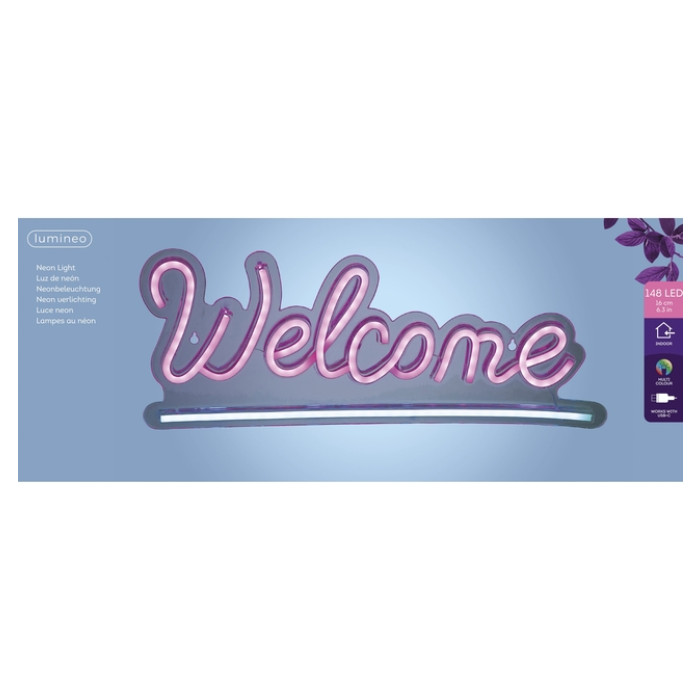 Ledbord Lumineo indoor USB neon Welcome