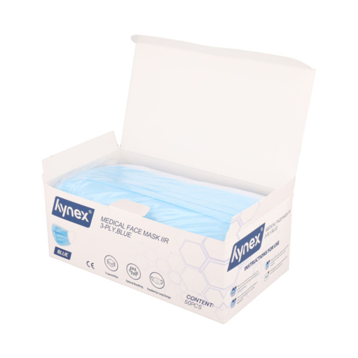 Mondmasker Hynex IIR 3-laags blauw 50 stuks