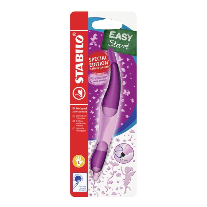 Rollerpen STABILO Easyoriginal linkshandig 3D DreamWorld medium roze