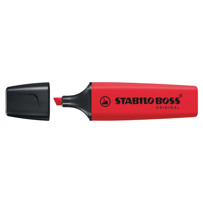 Markeerstift STABILO Boss 70/48 echt rood display à 15 stuks