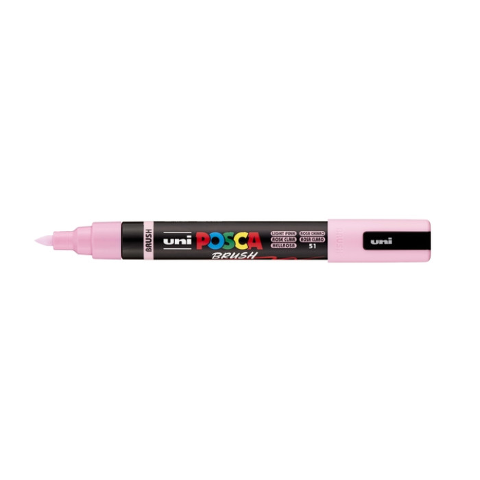 Paintmarker Uni POSCA PC-5BR brushpunt medium lichtroze