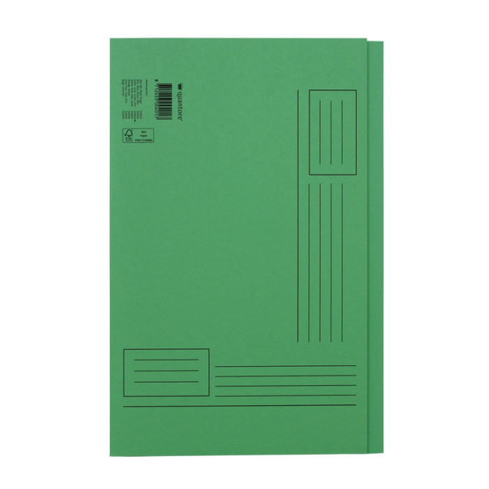 Vouwmap Quantore Folio ongelijke zijde 320gr groen