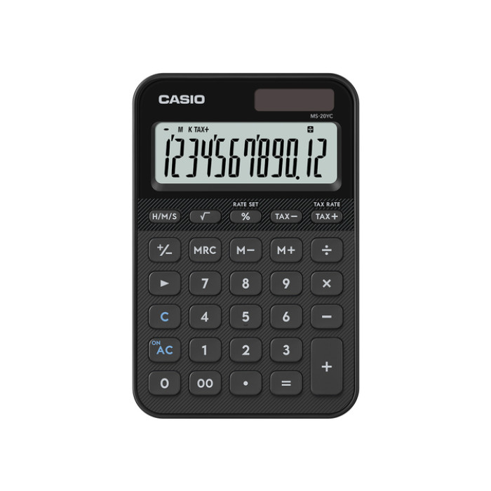 Rekenmachine Casio MS-20YC-BK zwart