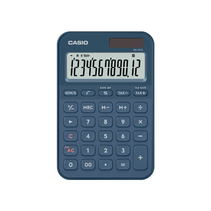 Rekenmachine Casio MS-20YC-NY blauw