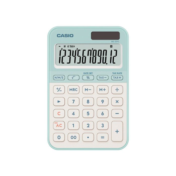 Rekenmachine Casio MS-20YC-LG groen