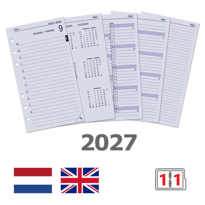 Agendavulling 2027 Kalpa Personal 1dag/1pagina