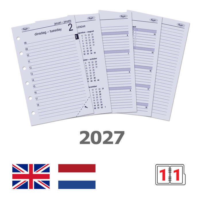 Agendavulling 2027 Kalpa Pocket 1dag/1pagina