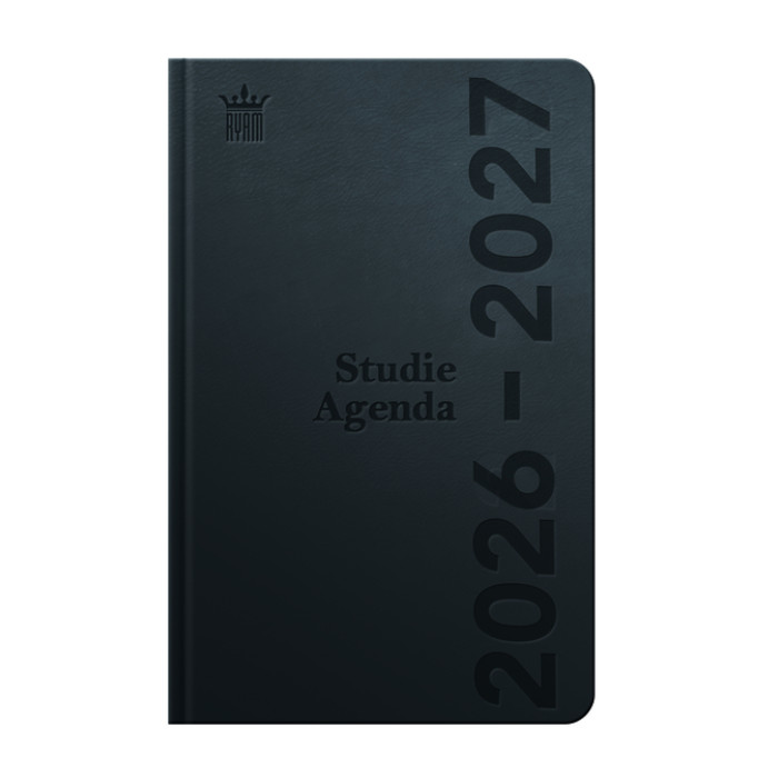 Schoolagenda 2026-2027 Ryam Studie DeLuxe 7dagen/2pagina's zwart