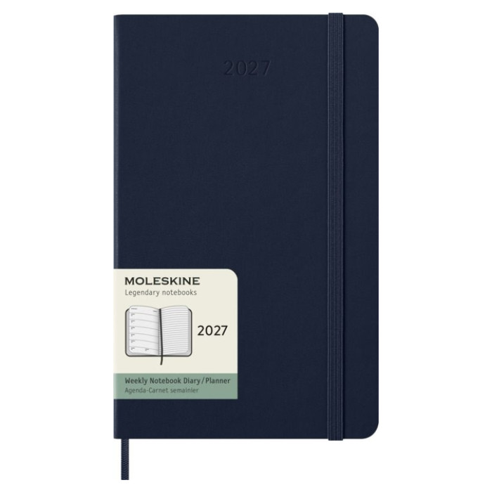 Agenda 2027 Moleskine 12M Planner Weekly 7dagen/1pagina large hc sapphire blue