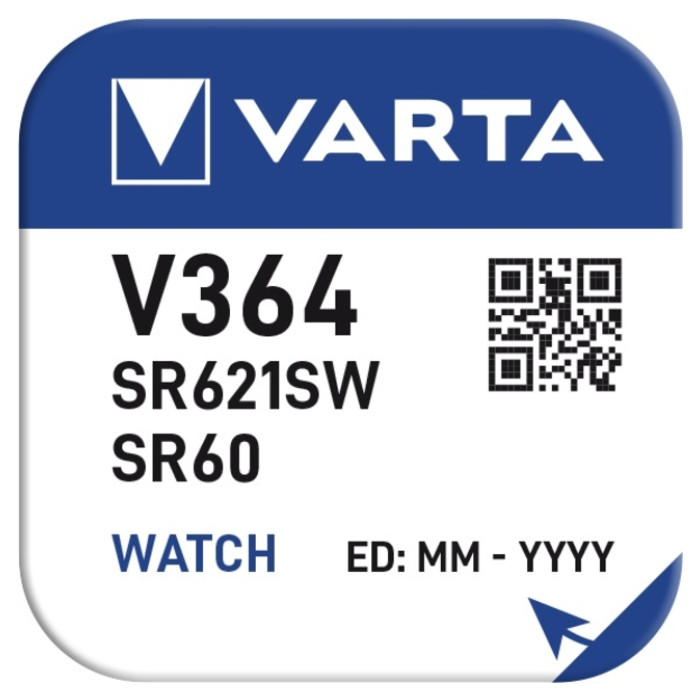 Batterij VARTA knoopcel 1x V364/SR60 zilver