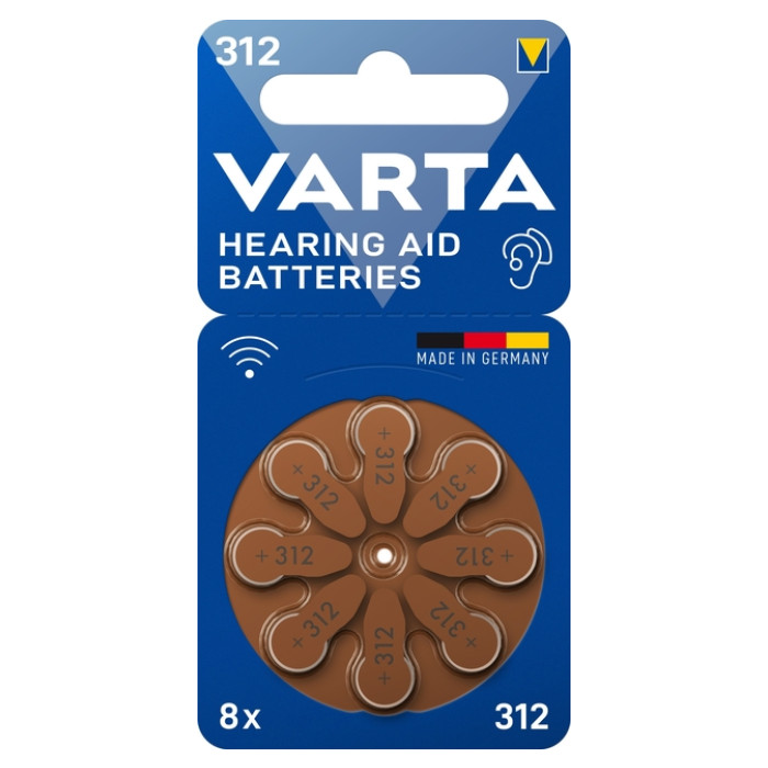 Batterij VARTA hoortoestel 8x 312