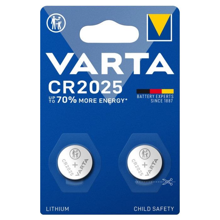 Batterij VARTA knoopcel 2x CR2025 lithium