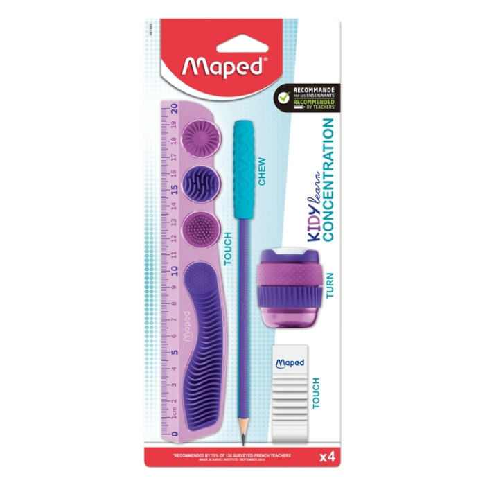 Tekenset Maped Kidy Learn Concentration paars 4-delig