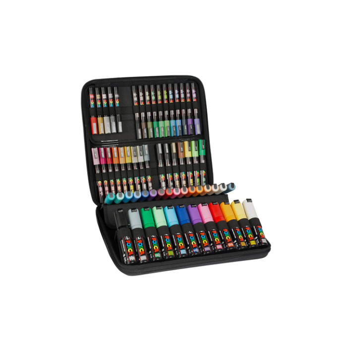 Paintmarker Uni POSCA assorti koffer à 60 stuks