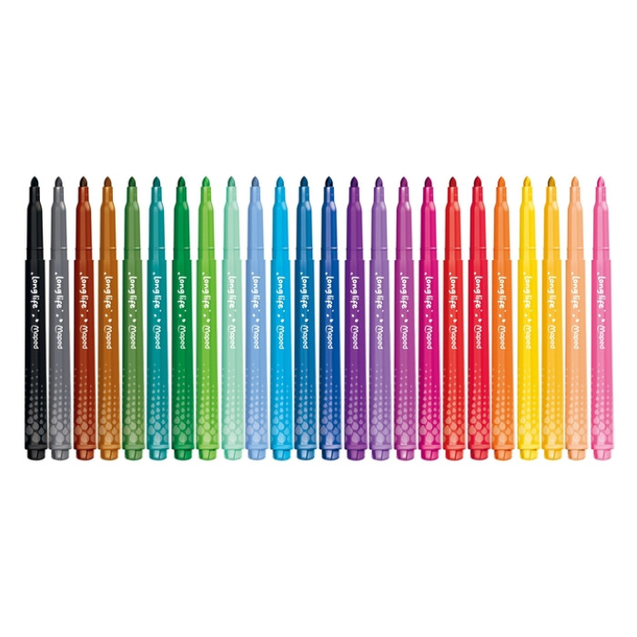 Viltstift Maped Color'Peps Long Life 2.0 set à 24 stuks assorti