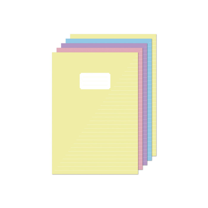 Schrift Kangaro A4 lijn 80 pagina's 60gr pastel assorti pak à 5 stuks