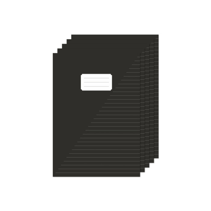 Schrift Kangaro A4 lijn 80 pagina's 60gr zwart pak à 5 stuks
