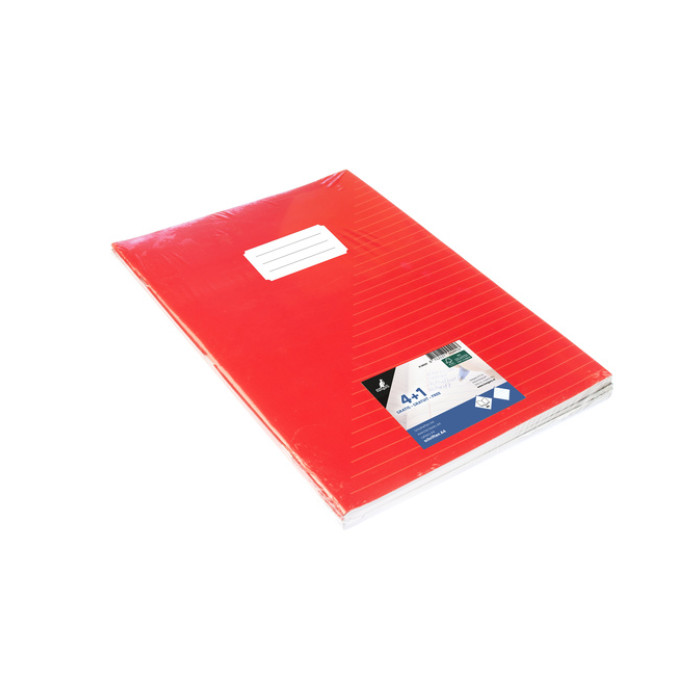 Schrift Kangaro A4 lijn 80 pagina's 60gr assorti pak à 5 stuks