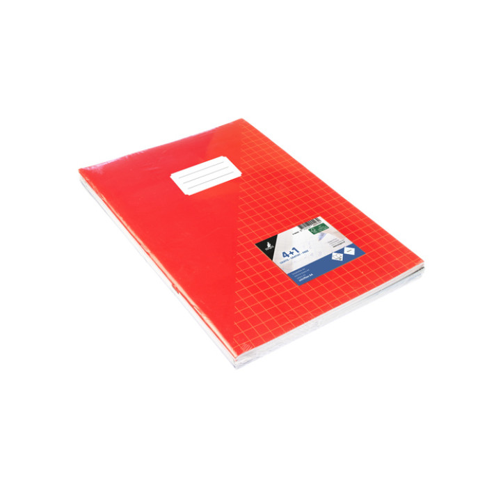 Schrift Kangaro A4 ruit 10mm 80 pagina's 60gr assorti pak  à 5 stuks
