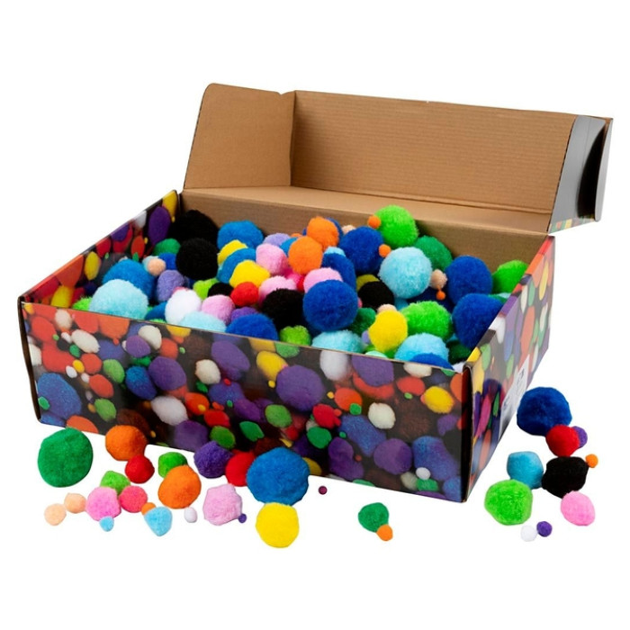 Pompons Creativ Company doos à 720 stuks assorti