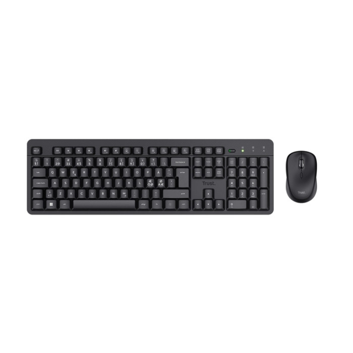Toetsenbord en muis Trust TKM-360 draadloos zwart QWERTY