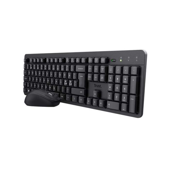 Toetsenbord en muis Trust TKM-360 draadloos zwart QWERTY
