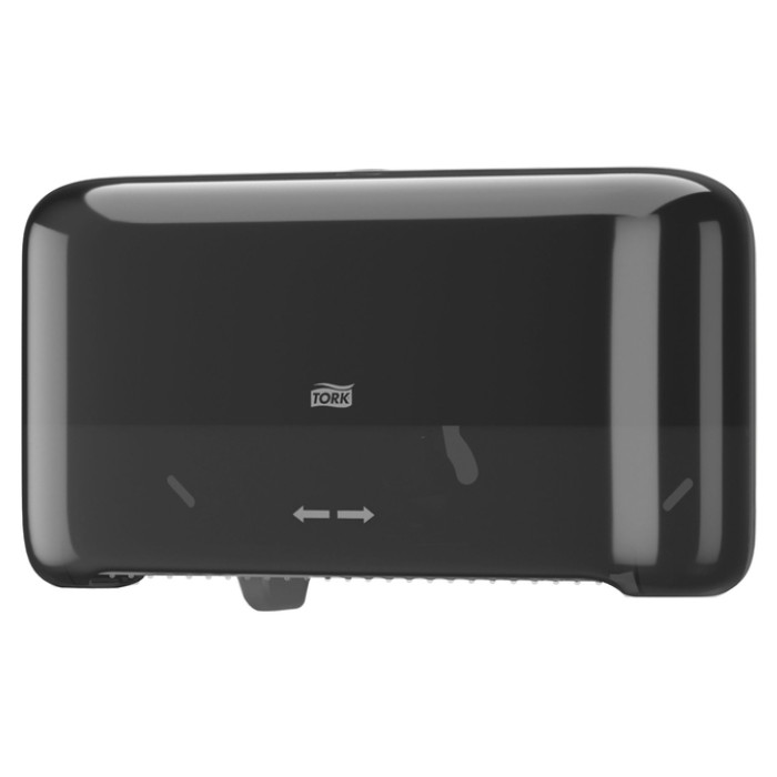Toiletpapierdispenser Tork T7 Elevation Optiserve Coreless medium duo zwart 558068