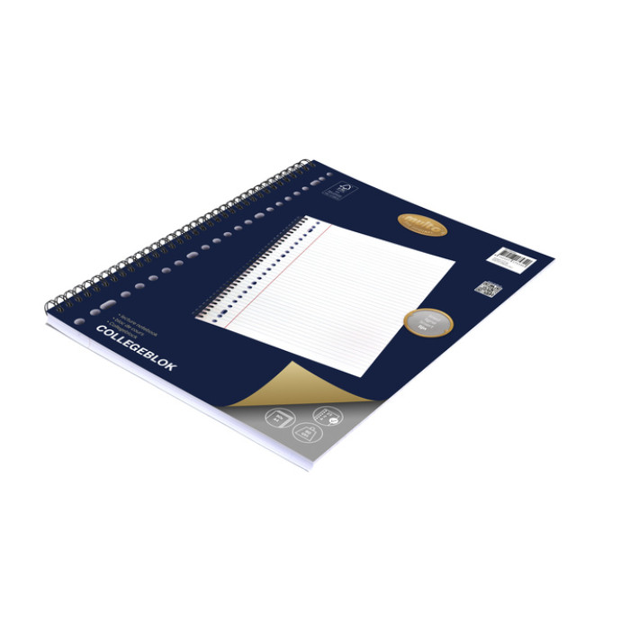 Collegeblok Multo A4 lijn 23 gaats 160 pagina's 90 gram